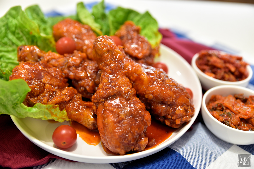 Yang Nyum Tong Dak (Caramelized Hot and Spicy Korean Fried Chicken)
